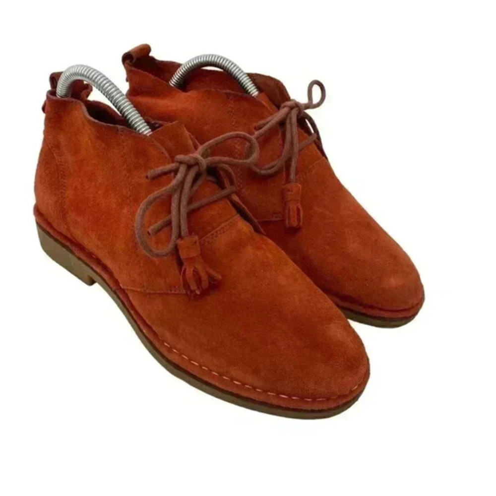 Hush Puppies Moyen Size 9 Men's Suede Orange Chukka Boots Ankle Booties Tassel